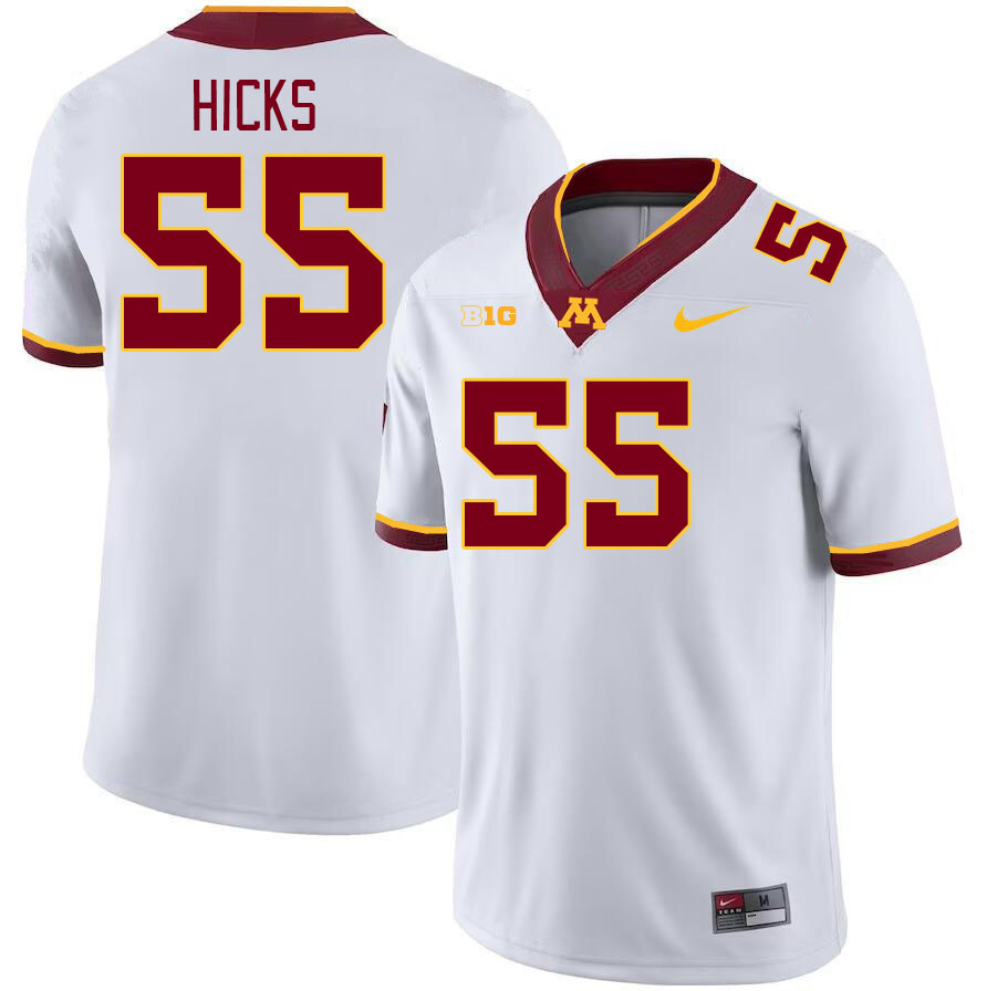 Men #55 Jaylin Hicks Minnesota Golden Gophers College Football Jerseys Stitched-White